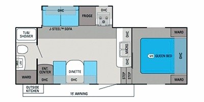 2013 Jayco Eagle HT 23.5RBS floorplan