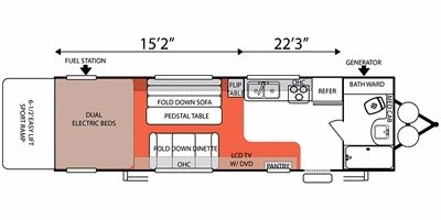 2012 Forest River Shockwave DX 25FB floorplan