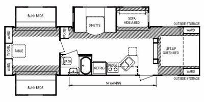 2012 Skyline Aljo Joey Select 310 floorplan