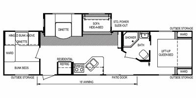 2012 Skyline Nomad Joey Select 340 floorplan