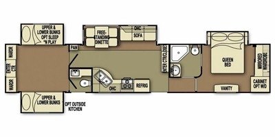 2012 Yellowstone RV Canyon Trail Advanced Profile 37RBDS floorplan