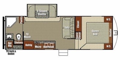 2012 Yellowstone RV Canyon Trail Explorer Series 23FRBD floorplan