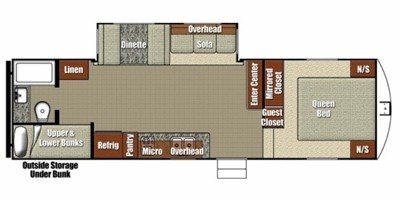 2012 Yellowstone RV Canyon Trail Explorer Series 25FLRW floorplan