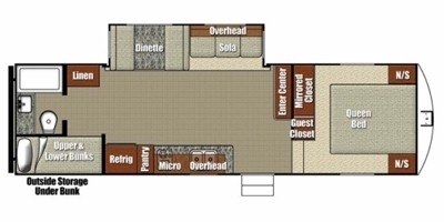 2012 Yellowstone RV Canyon Trail Explorer Series 26FRBB floorplan