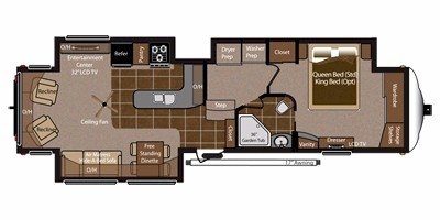 2013 Keystone Montana (Hickory Edition) 3700RL floorplan