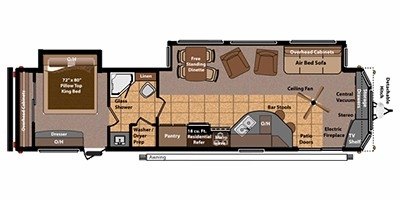 2013 Keystone Residence 401FE floorplan