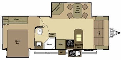 2013 Open Range Mesa Ridge MR 247 FLR floorplan