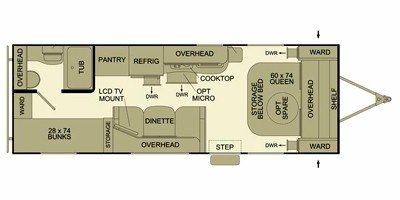 2013 EverGreen Ascend A231BH floorplan