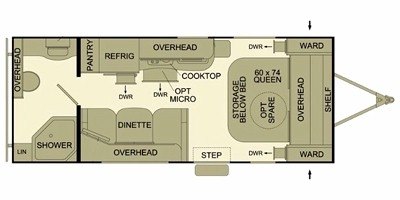 2013 EverGreen Ascend A191RB floorplan
