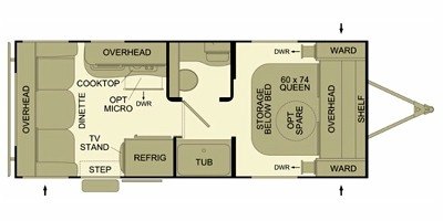 2013 EverGreen Ascend A191RD floorplan