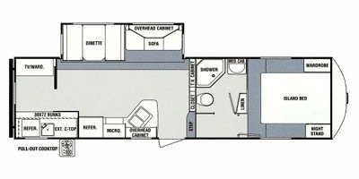 2013 Winnebago Lite Five 28FWBHS floorplan