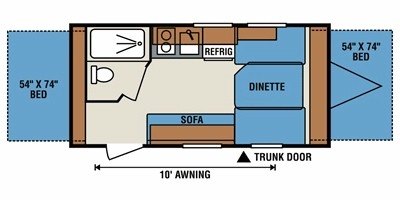 2013 KZ Spree Escape E16RBT floorplan