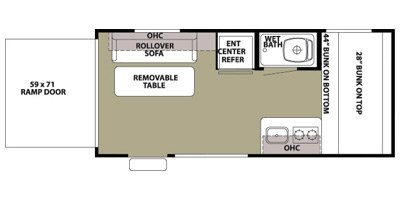 2013 Forest River Wolf Pup 17RP floorplan