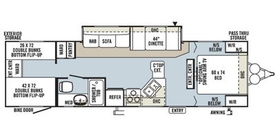 2013 Forest River Flagstaff Super Lite 29FBSS floorplan