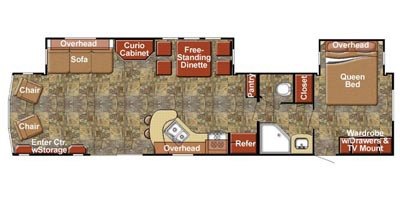 2013 Gulf Stream Trailmaster Lodge 382RMS floorplan