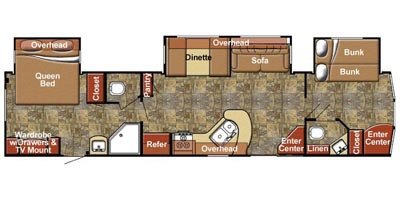 2013 Gulf Stream Kingsport Lodge 401TBS floorplan