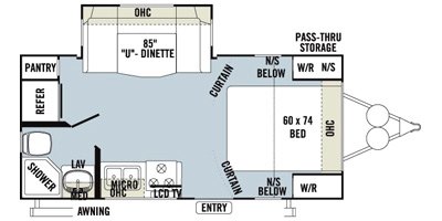 2013 Forest River Flagstaff Micro Lite 21DS floorplan
