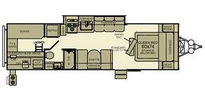 2013 EverGreen Sun Valley S29QBK floorplan
