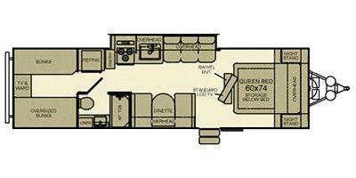 2013 EverGreen Sun Valley S29QB floorplan