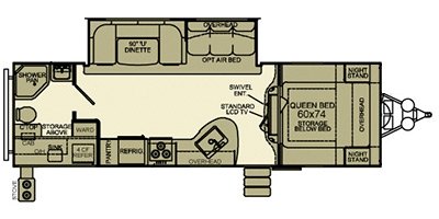 2013 EverGreen Sun Valley S29RBK floorplan