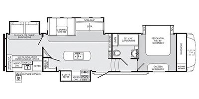 2013 Palomino Sabre 35 QSIK floorplan