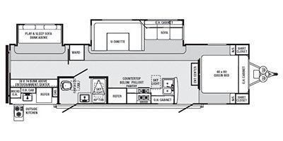 2013 Palomino Sabre 312 BHOK floorplan