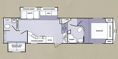 2013 SunnyBrook Remington 325DB floorplan