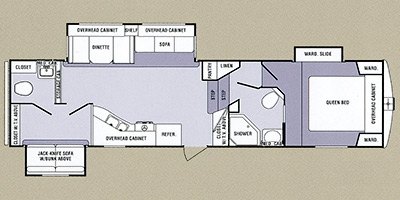 2013 SunnyBrook Remington 326DB floorplan