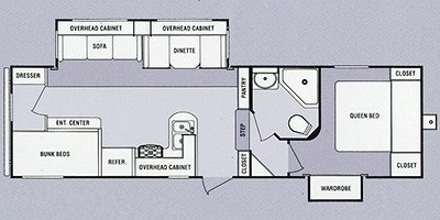 2013 SunnyBrook Remington Ultra Lite 280BH floorplan