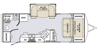 2013 Holiday Rambler Aluma-Lite® 238MBS floorplan