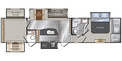 2013 Keystone Avalanche 360RB floorplan