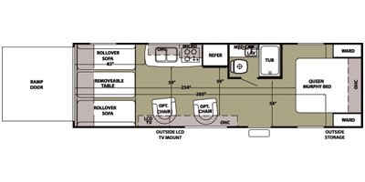 2013 Forest River Wolf Pack 27WP floorplan