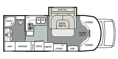 2013 Holiday Rambler Augusta B-Plus® 25RBS floorplan