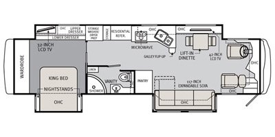 2013 Holiday Rambler Ambassador® 38PFT floorplan