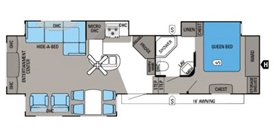 2013 Jayco Eagle 33.5 RETS floorplan