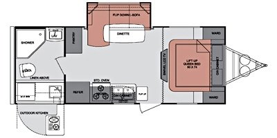 2013 Cruiser RV Fun Finder F-215WSK floorplan