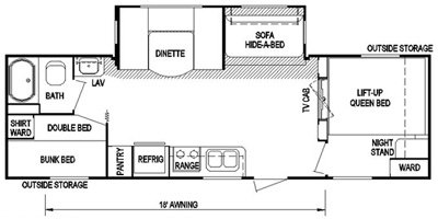 2013 Skyline Nomad Joey Select 257B floorplan
