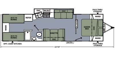 2013 Coachmen Apex Standard Series 298BHS floorplan