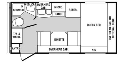 2014 Winnebago Minnie 1801FB floorplan