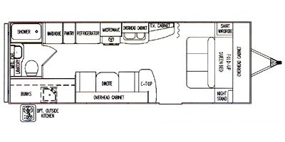 2014 Winnebago Minnie 2301BH floorplan