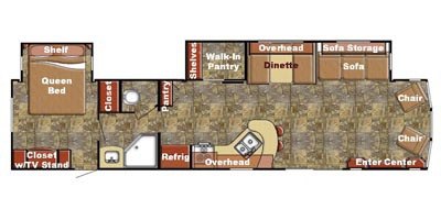 2014 Gulf Stream Kingsport Lodge 381FRS floorplan