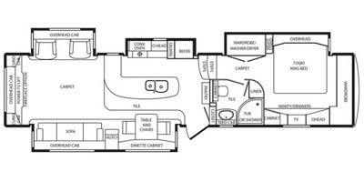 2014 DRV Elite Suites 41RESB4 floorplan