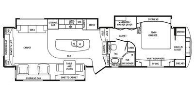 2014 DRV Mobile Suites 38SKSB3 floorplan