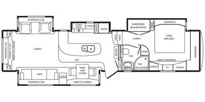 2014 DRV Mobile Suites 41RESB4 floorplan