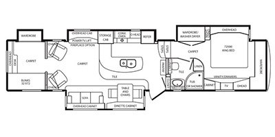 2014 DRV Elite Suites Lexington floorplan