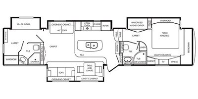 2014 DRV Mobile Suites Manhattan floorplan
