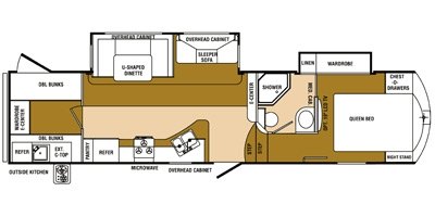 2014 SunnyBrook Raven 2980BH floorplan