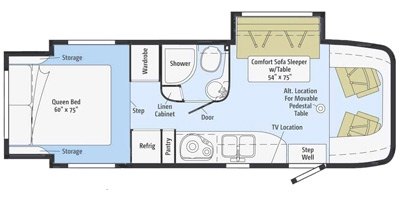 2014 Winnebago View Profile 24G floorplan