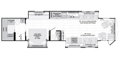 2014 American Coach American Revolution® 42T floorplan