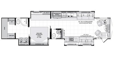 2014 American Coach American Eagle® 45T floorplan
